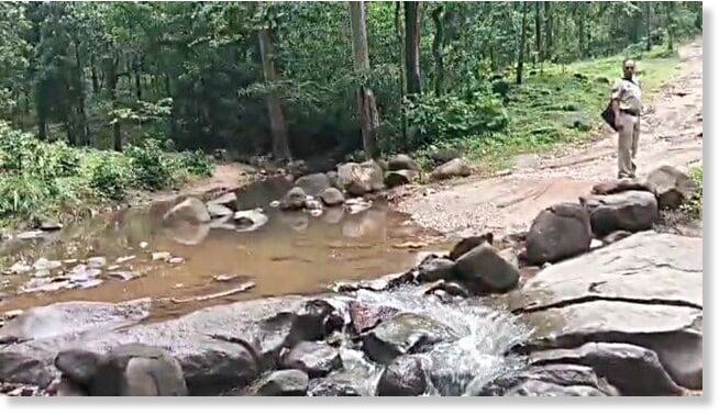 The nullah overflowed and created a flash flood, which swept away four of them.