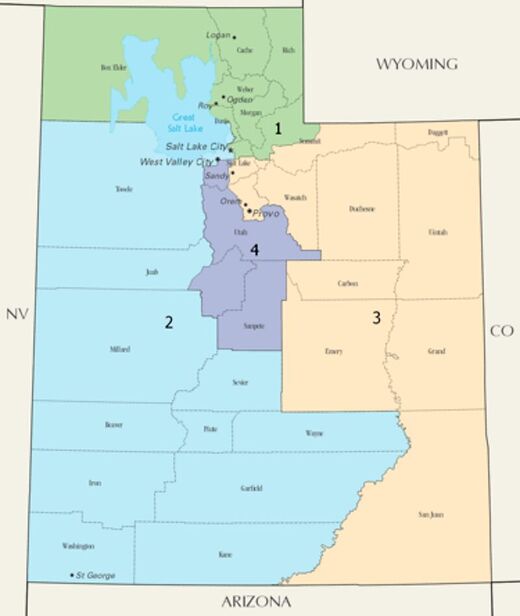 Click to enlarge congressional districts utah
