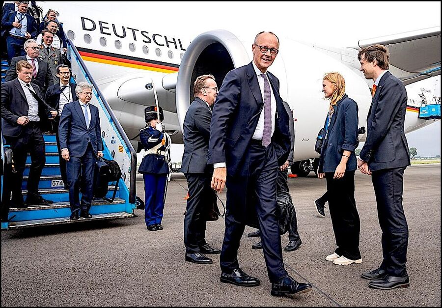 Click to enlarge Merz arrives