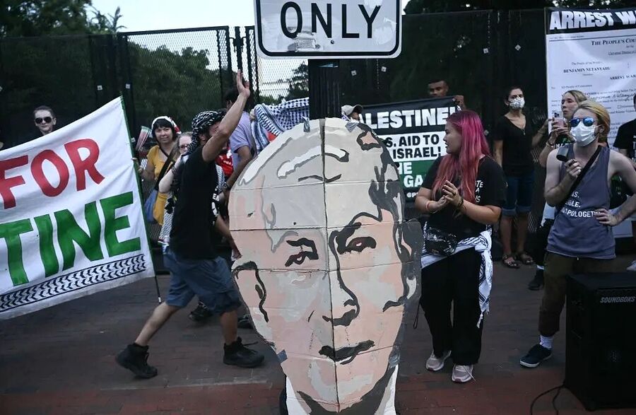 Click to enlarge protest netanyahu israel washington