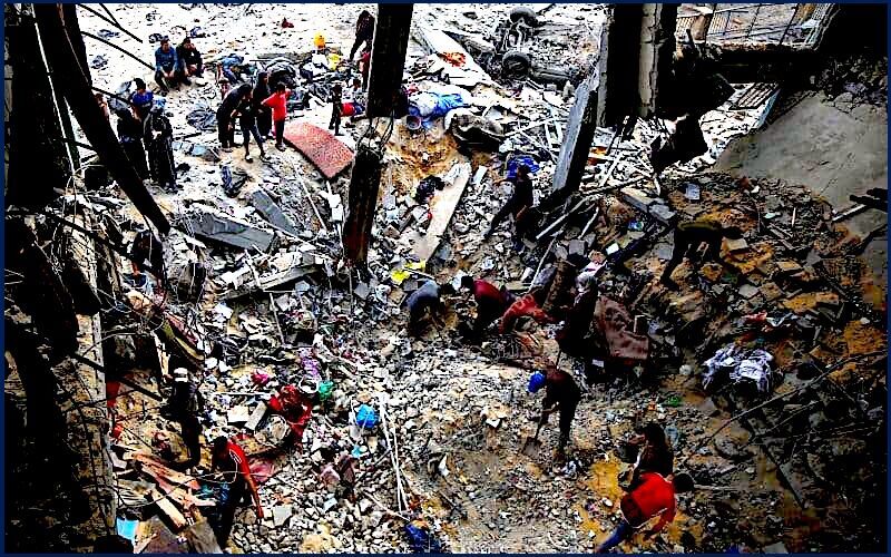 Click to enlarge Ruins Gaza City