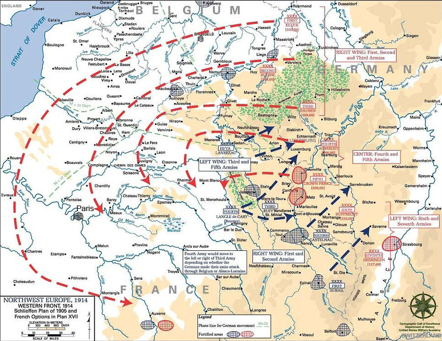 WW I Schlieffen Plan of 1905