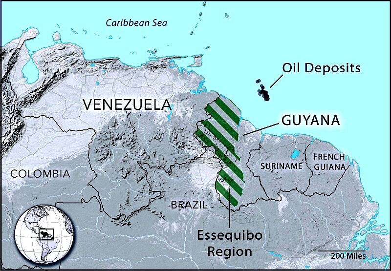 Click to enlarge Venezuela dispute map