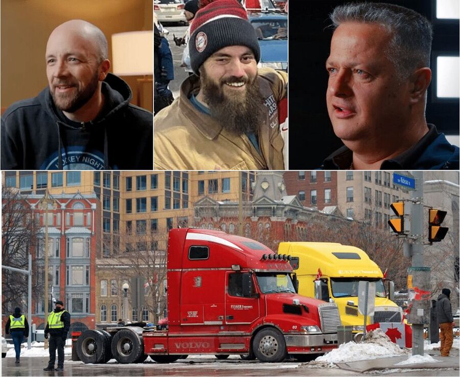 Click to enlarge Freedom Convoy truckers