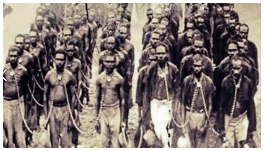 Click to enlarge Chained Natives