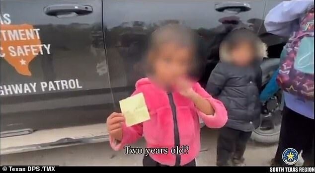 Two-year-old migrant girl from El Salvador
