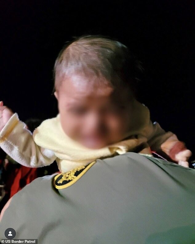Click to enlarge 2-month-old child left abandoned at the border