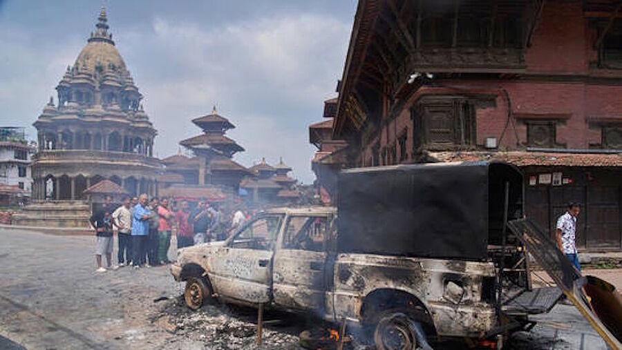 Click to enlarge student riots nepal