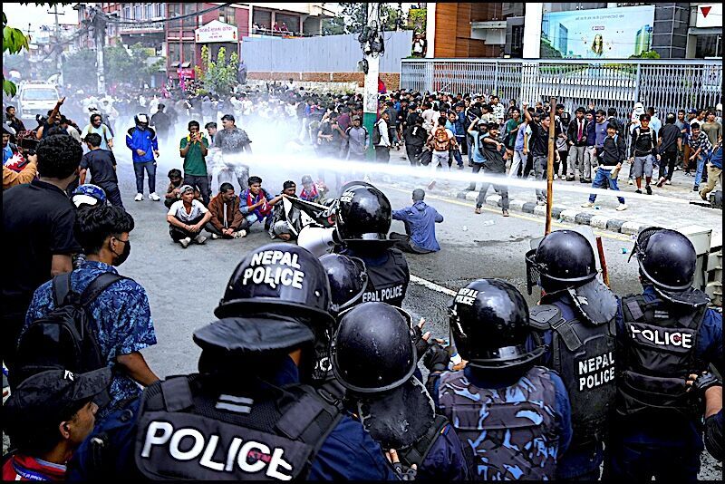 Click to enlarge Riot police
