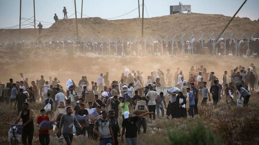 chaos gaza aid site massacres