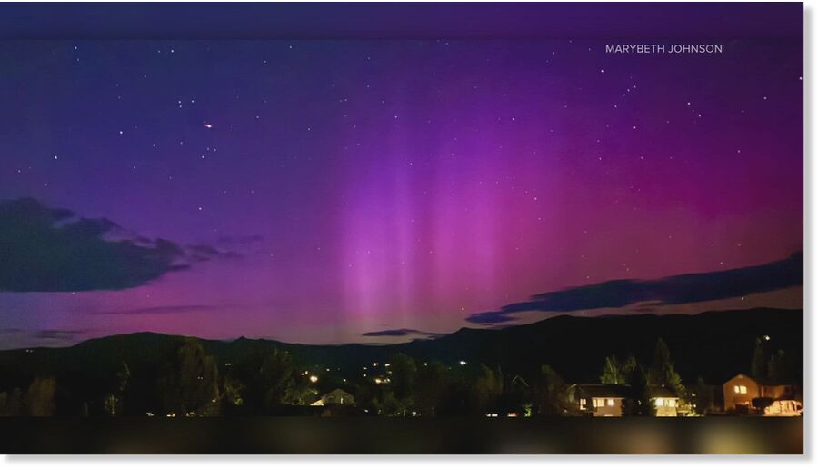 Click to enlarge Northern lights were visible in Colorado on Sunday night