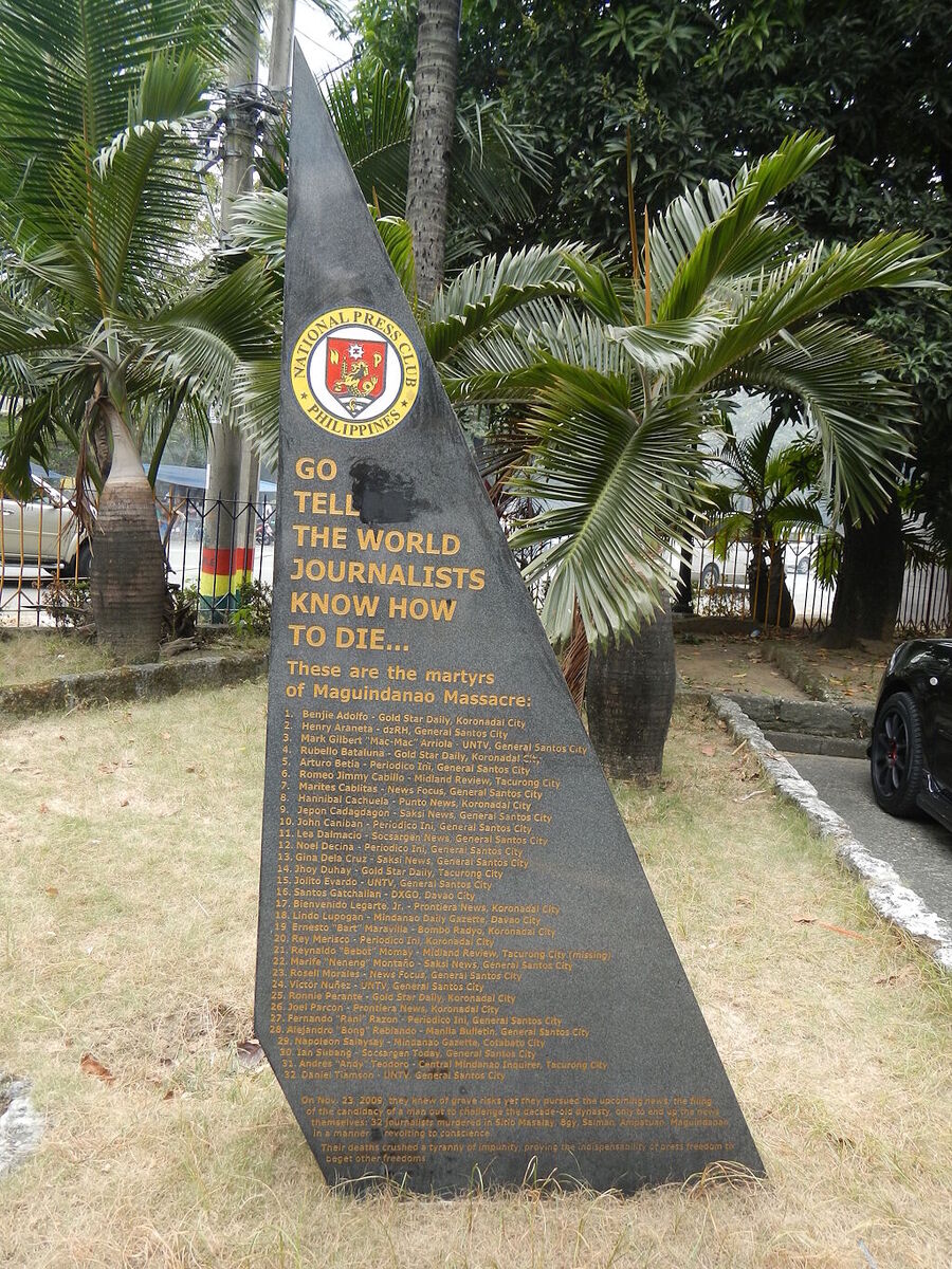 Ampatuan massacre monument journalists philippines