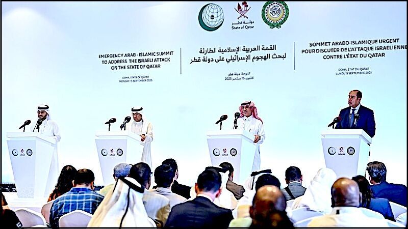 Click to enlarge Doha press conference