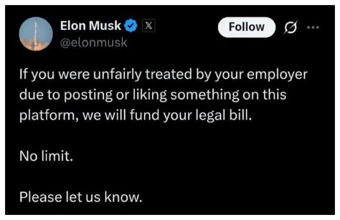 Click to enlarge Musk Post on X