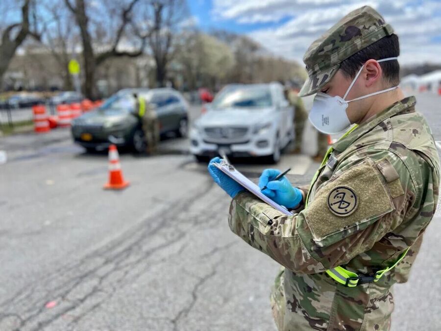 covid national guard vax station new york