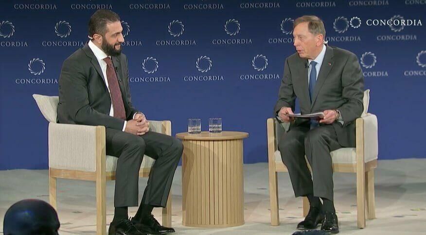 Ahmad al-Sharaa and David Patraeus