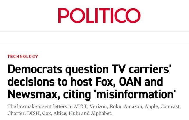 Click to enlarge politico headline conservative misinformation