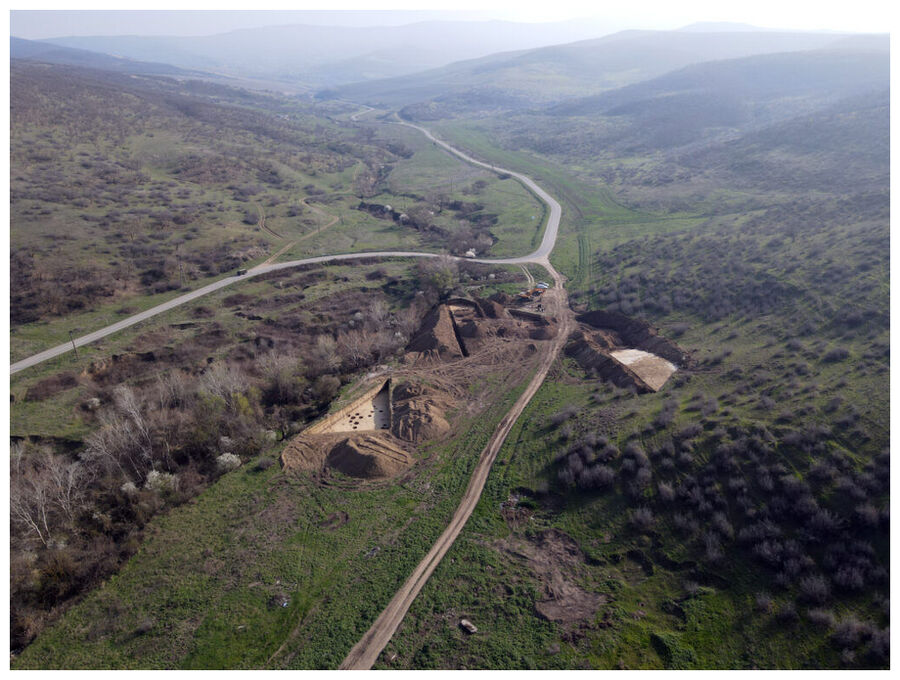 Excavation in progress, view from the north.