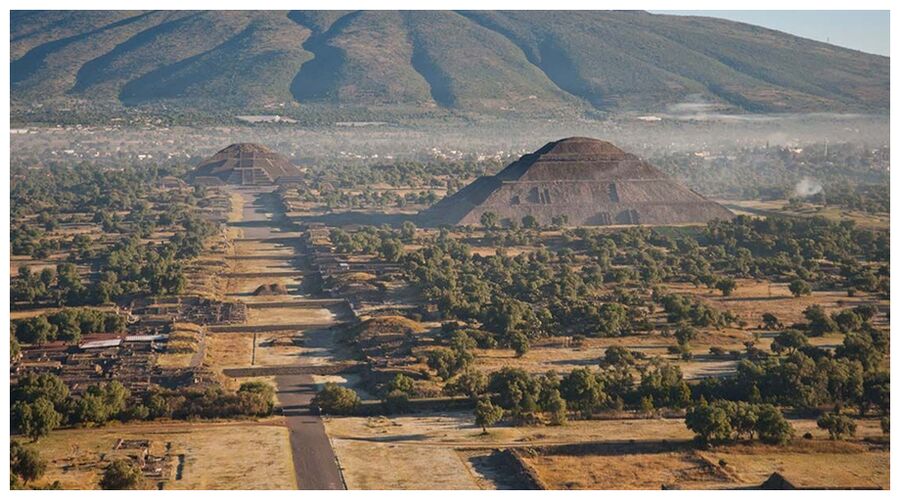Click to enlarge The Mesoamerican city of Teotihuacan in central Mexico.