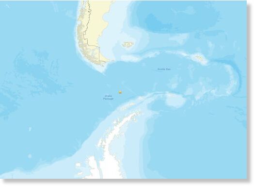 Click to enlarge The earthquake was reportedly felt in South America