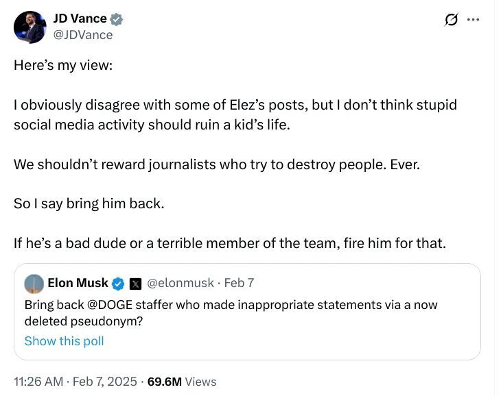 Click to enlarge vance tweet vote fired doge member