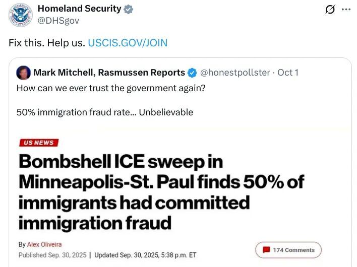 Click to enlarge tweet homeland security immigration fraud job offer