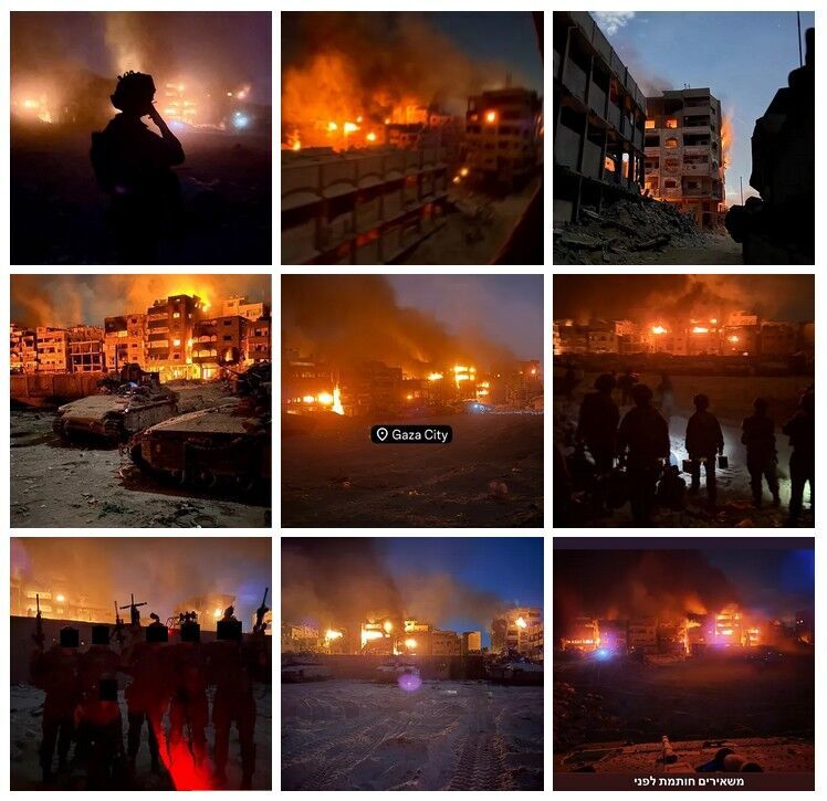 Click to enlarge arson idf gaza
