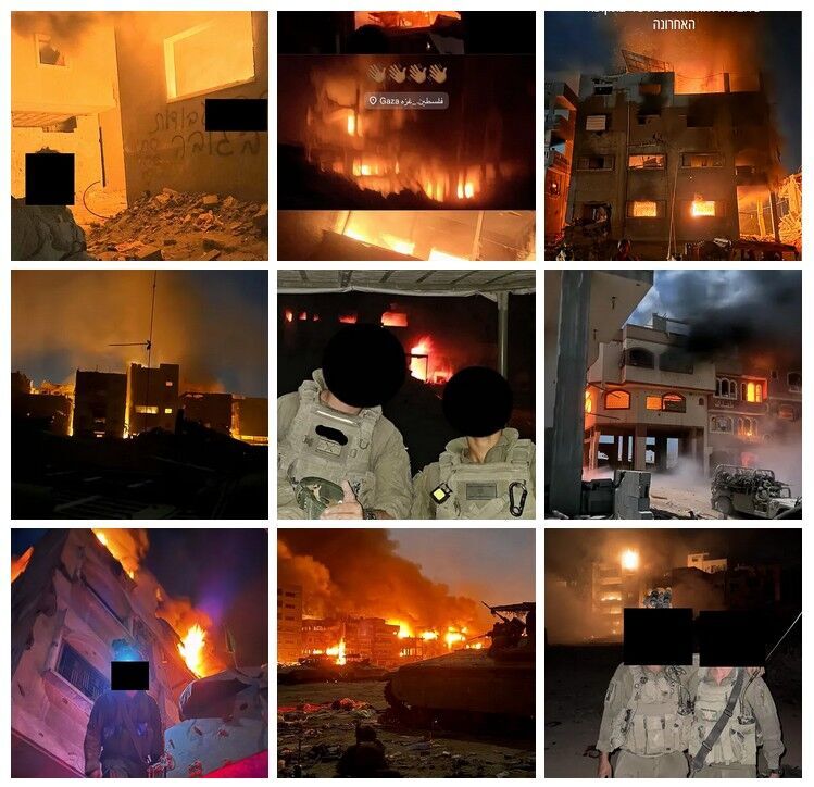 Click to enlarge arson idf gaza