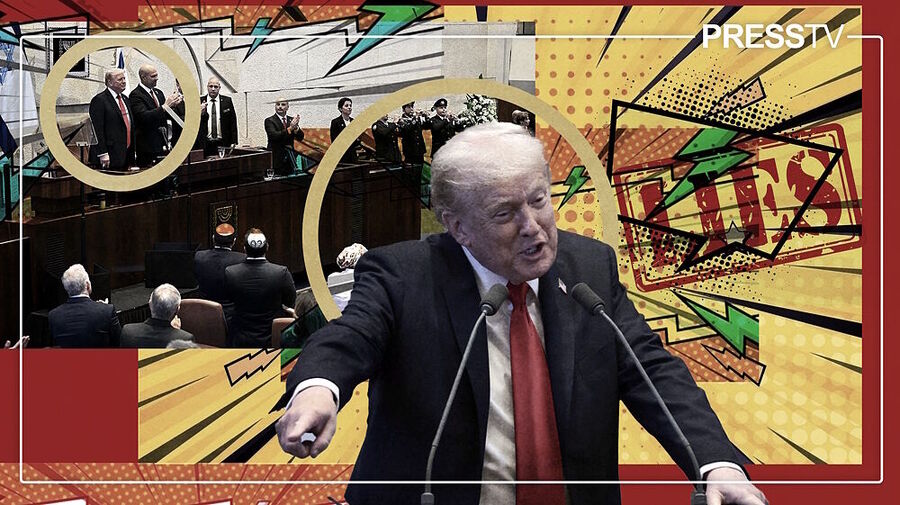 collage trump knesset speech gaza peace deal