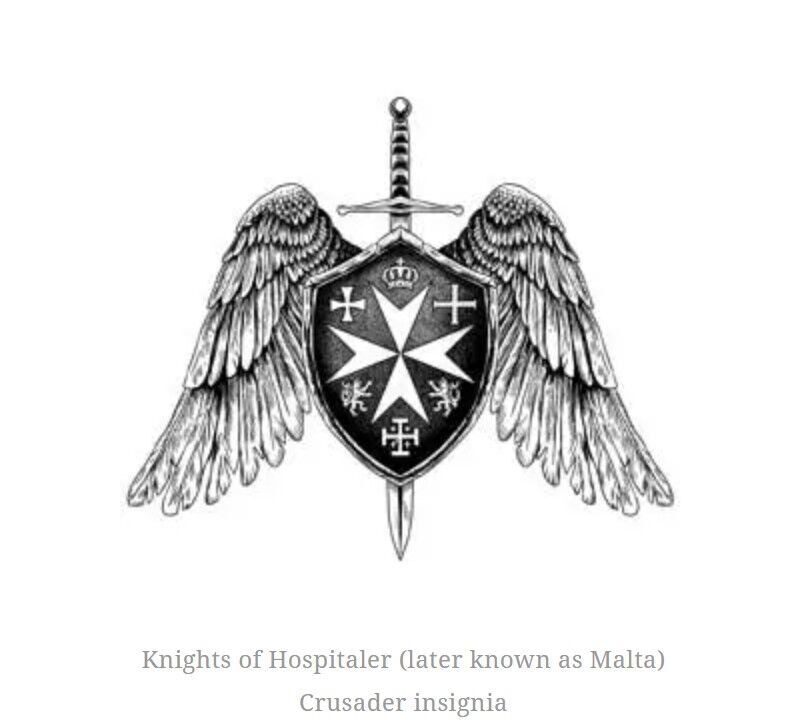 Knights of Hospitaler (later known as Malta) Crusader insignia