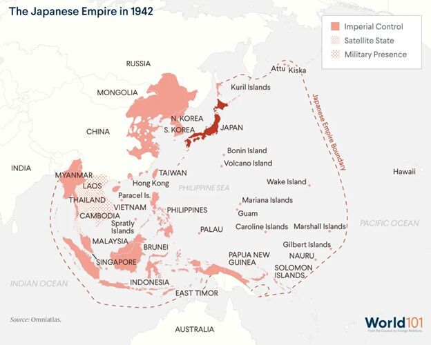 The Japanese Empire in 1942