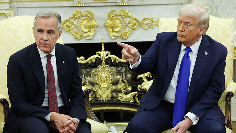 US President Donald Trump and Canadian Prime Minister Mark Carney