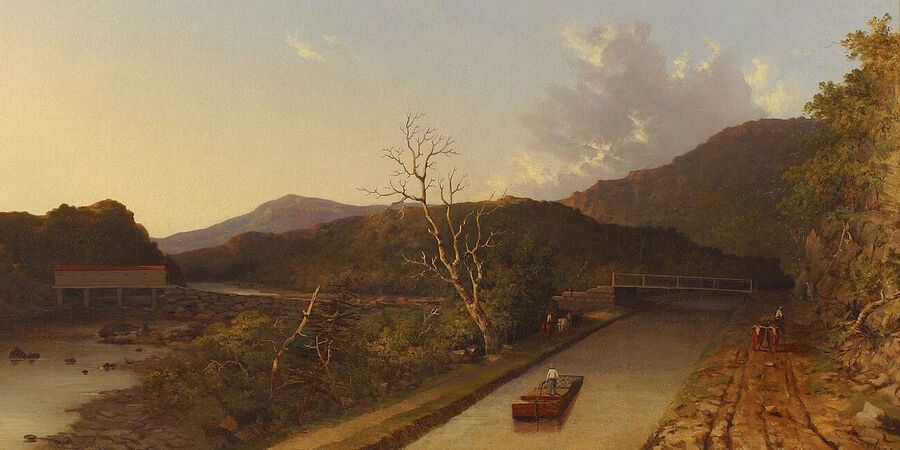 eirie canal contemporary painting