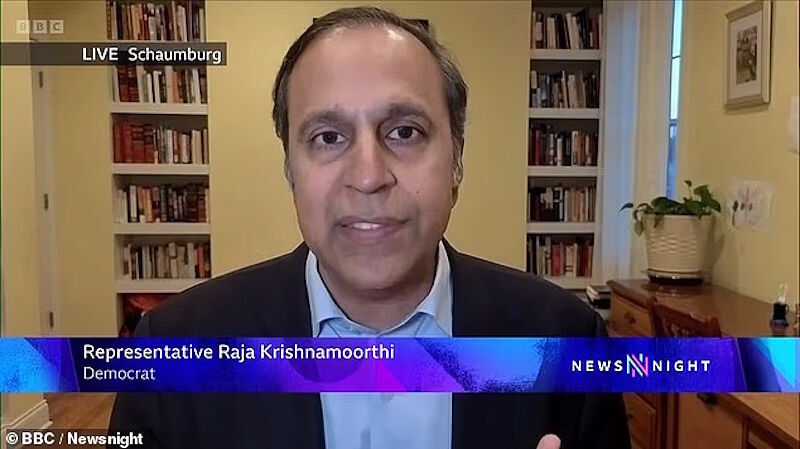 Click to enlarge Democrat Congressman Raja Krishnamoorthi prince andrew testify epstein