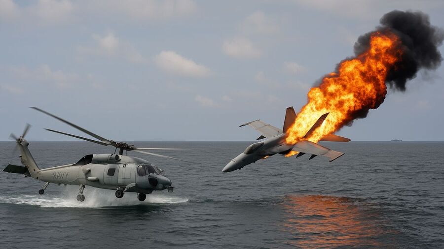 nimitz china helicopter hornet