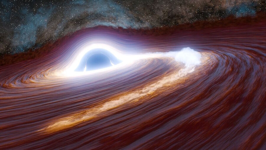 Click to enlarge illustration black hole eat star