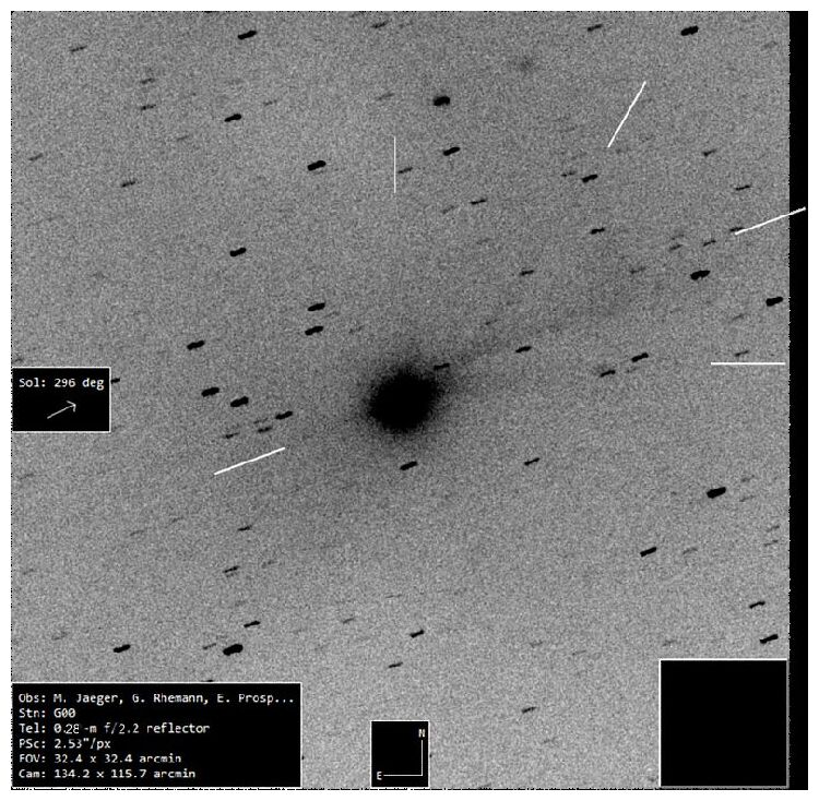 Click to enlarge Comet 3I/ATLAS unusual tail