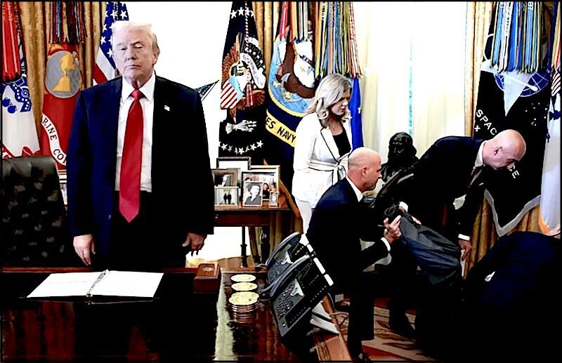 Click to enlarge trump standing man down