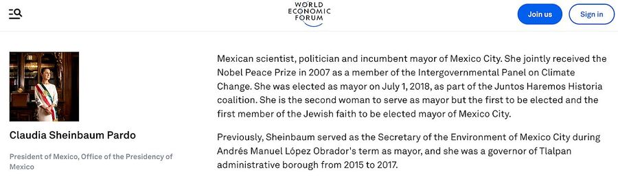 Click to enlarge mexico president claudio pardo WEF