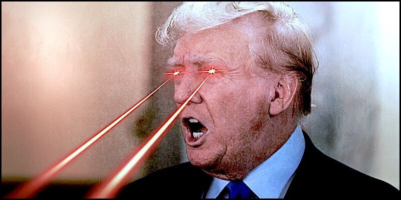 Trump laser eyes