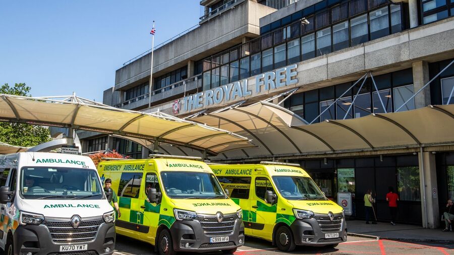 Click to enlarge Royal Free Hospital in London.