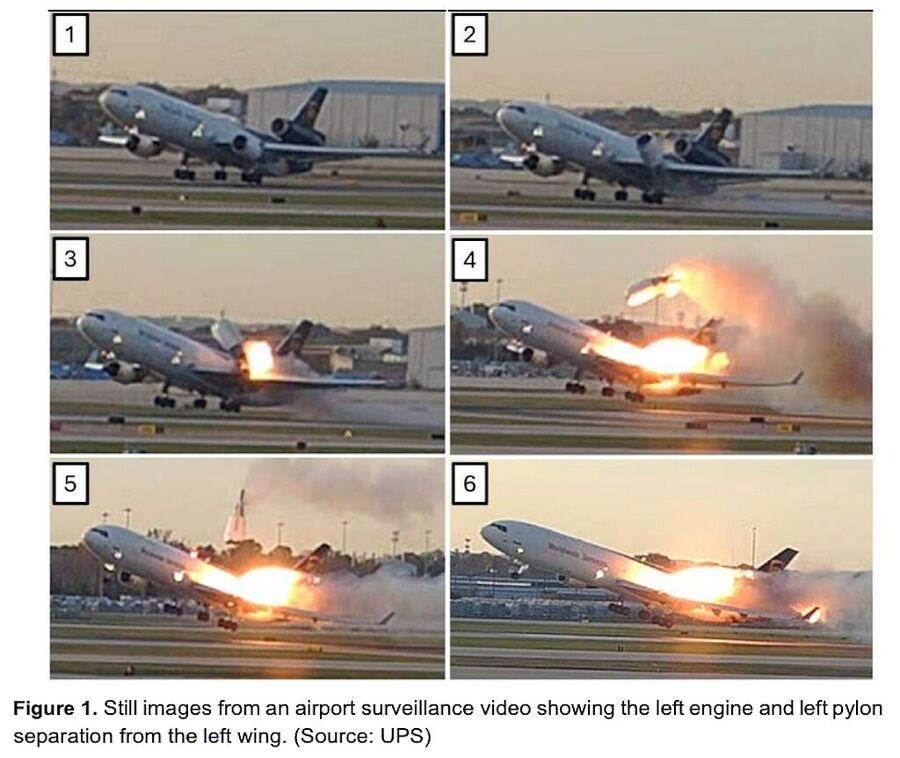 UPS md-11 plane loses wing