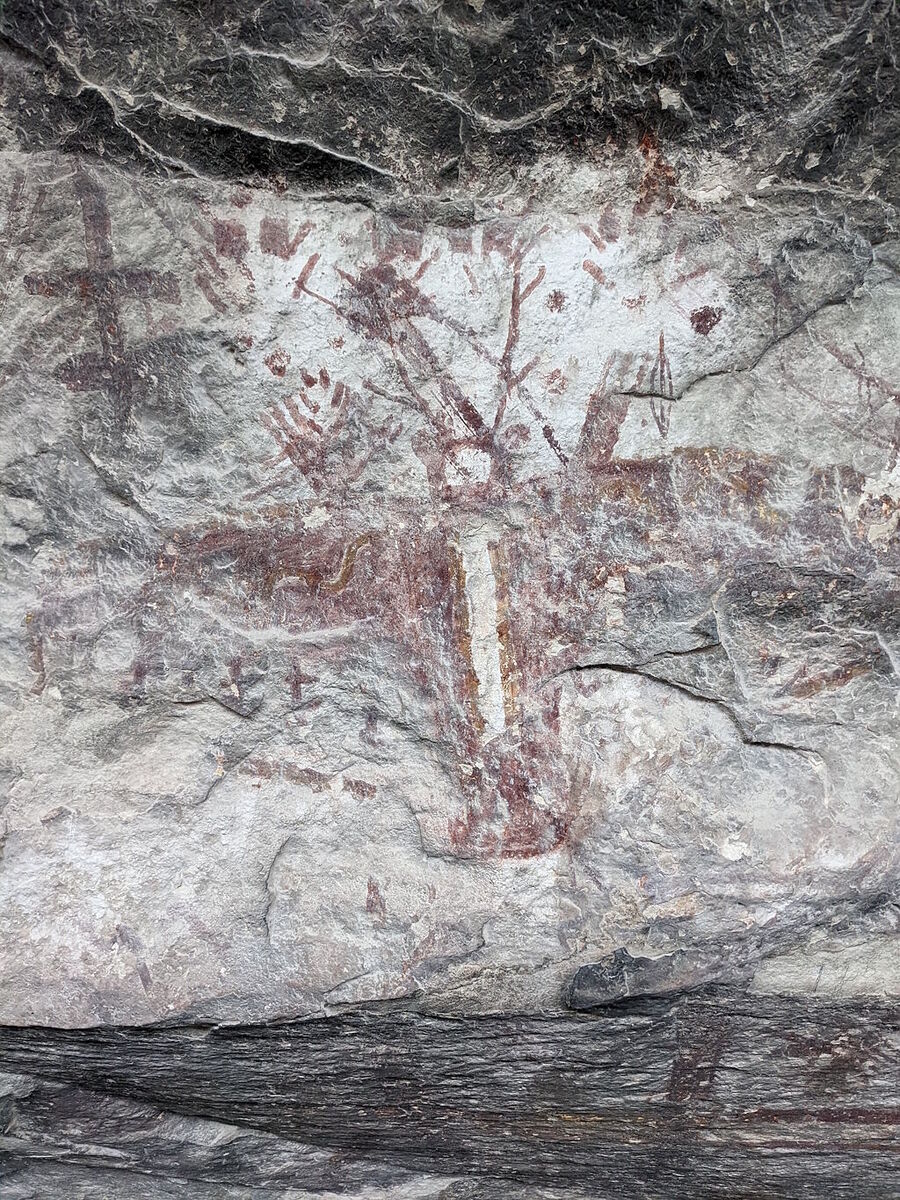 Click to enlarge pecos river valley rock art antler figure