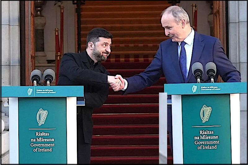 Zelensky and Irish PM Micheál Martin