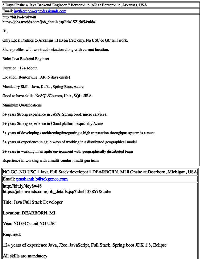Click to enlarge job listings gues visas no americas