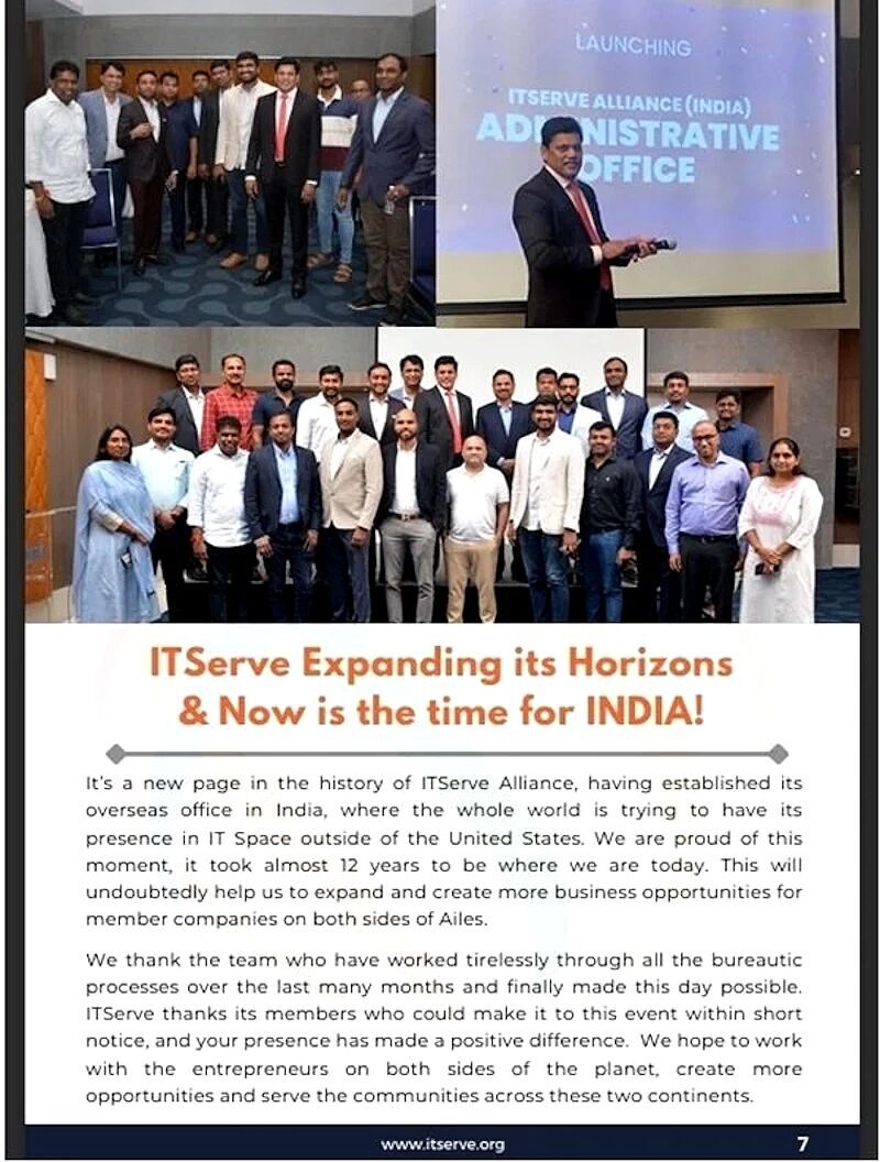 Click to enlarge ITserve India foreign workers pipeline lobby group