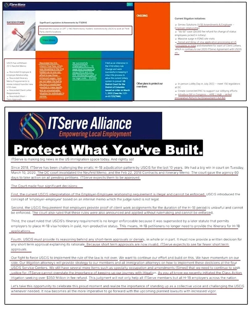 Click to enlarge ITServe lobby foreign workers India PAC