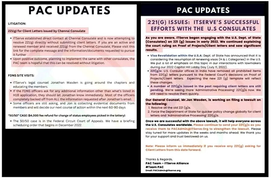 Click to enlarge ITServe lobby PAC india foreign workers pipeline