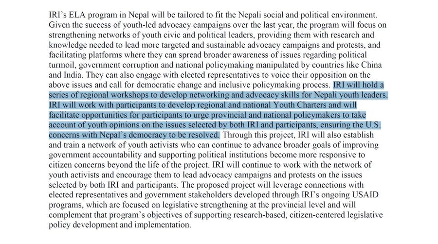 IRI in Bangladesh helped generate a coup