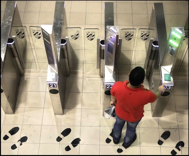 Click to enlarge biometric gate